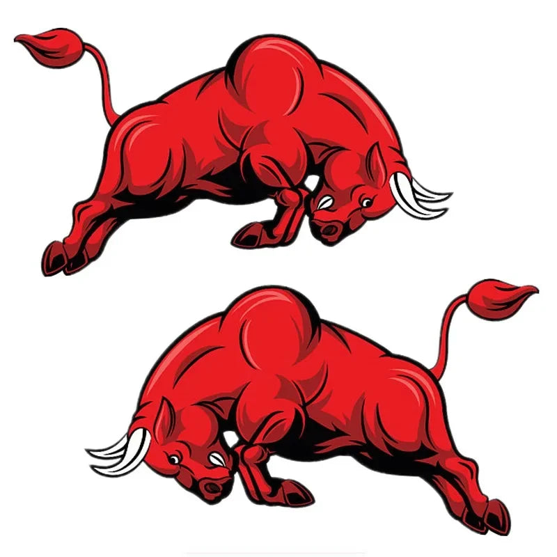 15CM Red Bull Sticker Stickers Stylish Pvc Exterior Parts