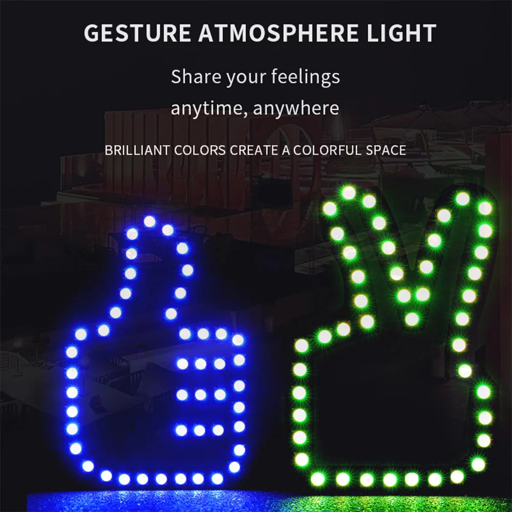 Illuminated Gesture Thumb Up Finger Remote Control Ok Signs