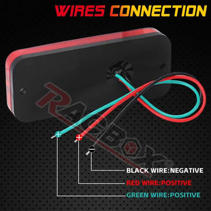 Inch Side Marker Clearance Amber Red Signal Indicator Tail