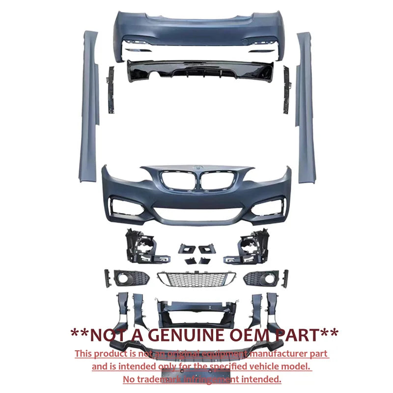 For BMW 2 Series F22 F23 Upgrade M Tech Sport Front Rear Bumper
