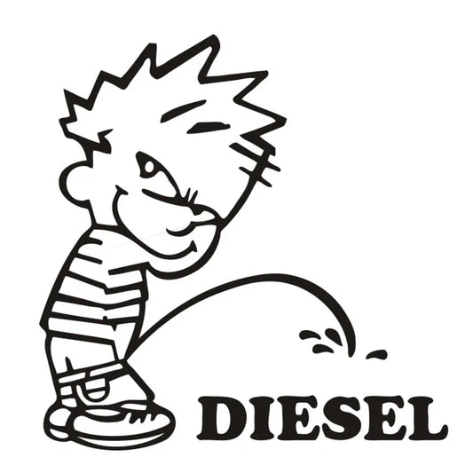 Stickers Funny Kids Plus Diesel Vinyl Bumper Body Rear