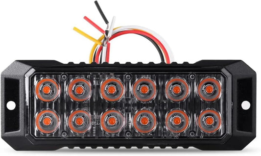 For 12-24V new12-led Flashing Strobe Trucks MINI Grille Head