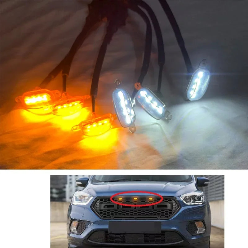 For Kuga Edge Ram F150 Raptor 12V Front Grille Lighting Amber