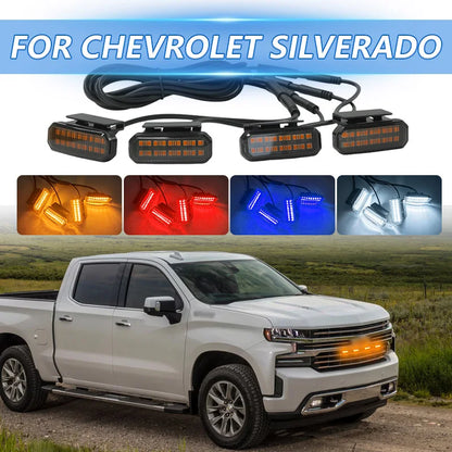 For Chevrolet Silverado Center Front Grille Small Amber Front