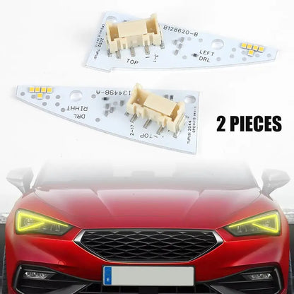 For SEAT Leon Cupra 5F MK4 Amber Red Daytime Running Drl Boards