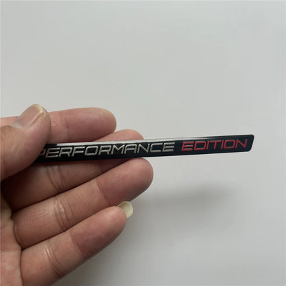 For Motorcycle Aluminium Performance Edition Logo Emblem Black