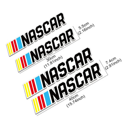 2PCS Nascar Racing Sticker Body Bumper Windows Motorcycle Laptop