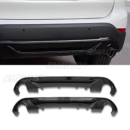 For BMW X1 F48 F49 2016+ Rear Bumper Lip Splitter Diffuser