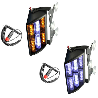 12V Strobe Warning Cigarette Lighter Windshield Dashboard Flash