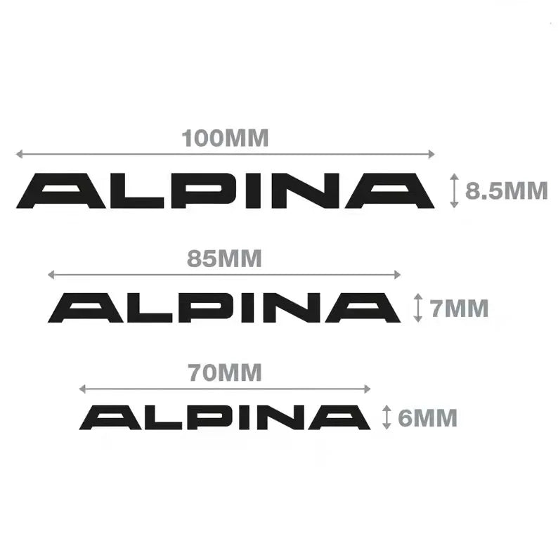 For Alpina Heat Resistant 6PCS Set Sizes Custom Caliper Sticker