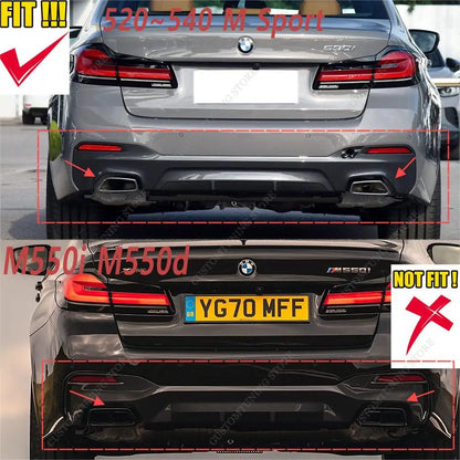 For BMW G30 G31 Compitition Style Rear Splitter Diffuser Lip