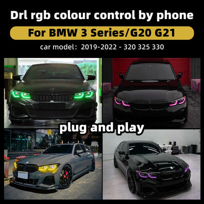 For BMW 3 Series G20 G21 2019-2022 RGB Drl Module APP Color