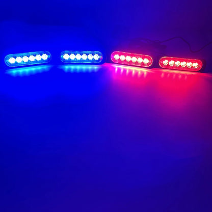 Set Blue Strobe Grille Emergency Flashing Signal Red Yellow