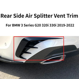 Rear Side Air Splitter Trim Fits BMW Series G20