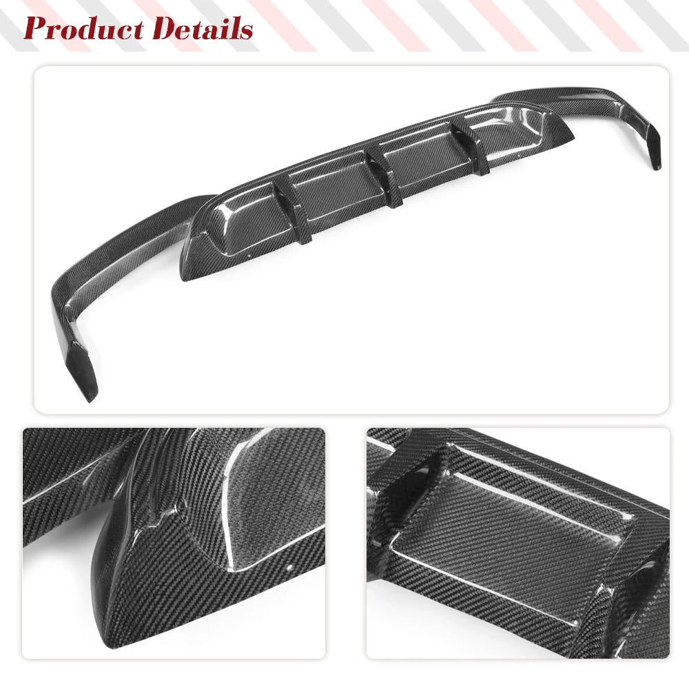 For BMW F06 F12 F13 M6 Carbon Fiber Frp Rear Bumper Diffuser