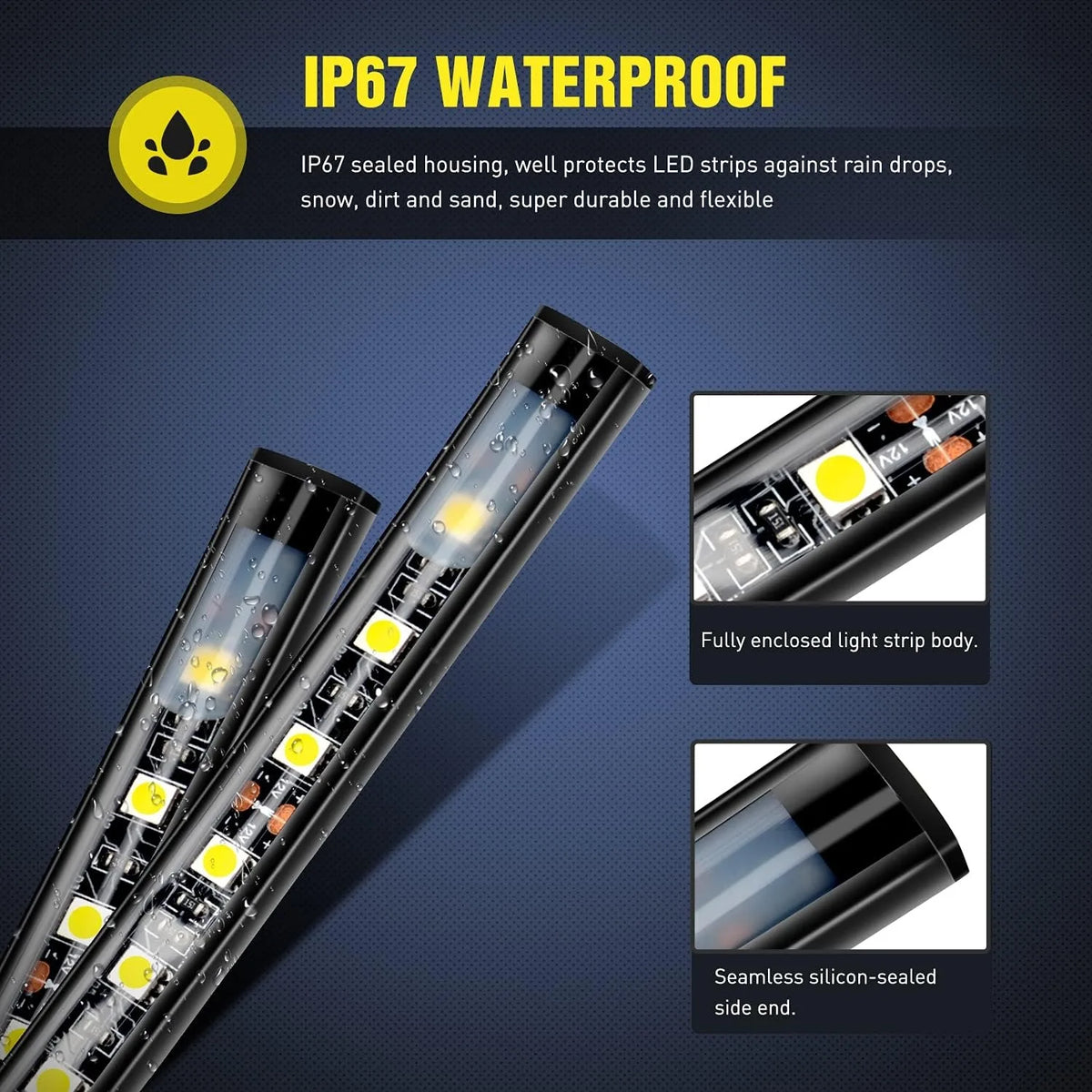 For Pickup Nilight 2PCS Inch 180 Truck Bed Kit Waterproof Cargo