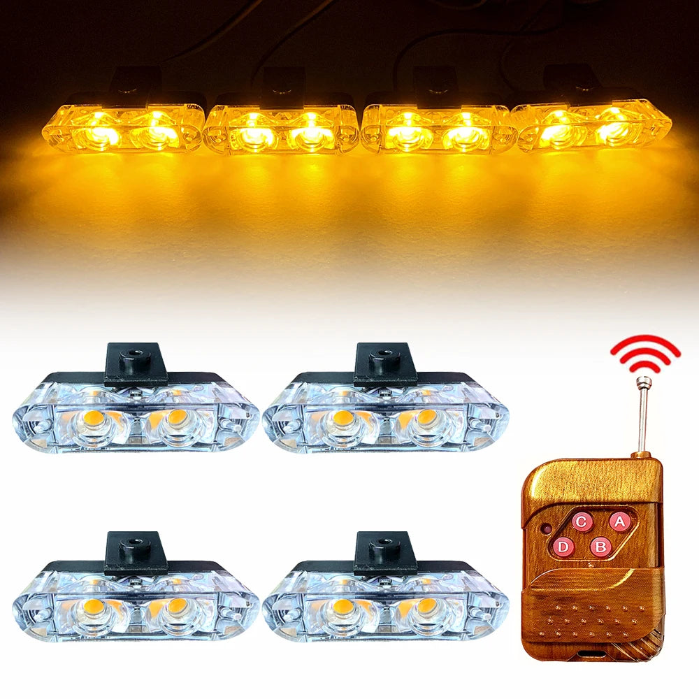 Strobe Grille Flashing Bar Emergency Beacon Amber Traffic Safety