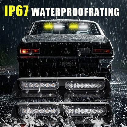 In 24LED Strobe 12-24v Amber White Safety Windshield Warning