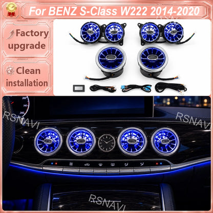 Front Dashboard turbine-style Air Vents Ambient Lighting