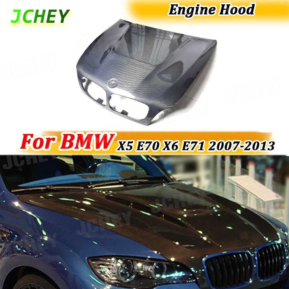For BMW X5 E70 X6 E71 Jchey Carbon Fiber Front Engine Hood Vent