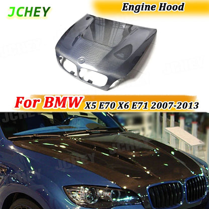 For BMW X5 E70 X6 E71 Jchey Carbon Fiber Front Engine Hood Vent
