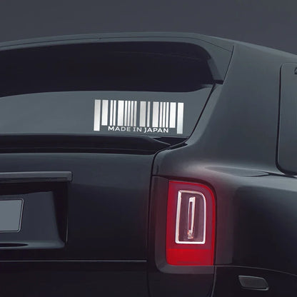 Stickers Made In Japan Barcode Reflective Body Window Decals