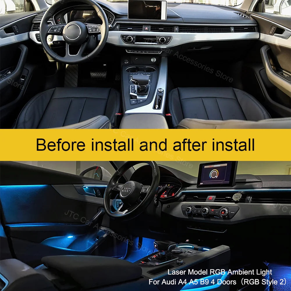 For Audi A4 A5 S4 S5 Ambient B9 2016-2023 30-color Mmi Air Vent