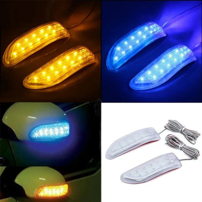 2PCS Turn Signal 13LED Rearview Mirror Warning anti-collision