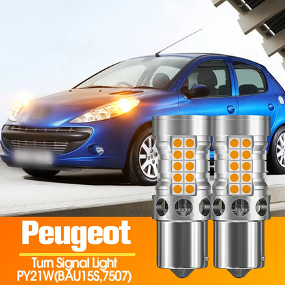 For Peugeot 106 108 206 207 2X Turn Signal Canbus py21w bau15s