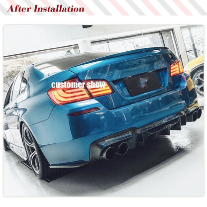 For BMW 5 Series F10 Real Rear Diffuser Bumper Lip Spoiler Guard