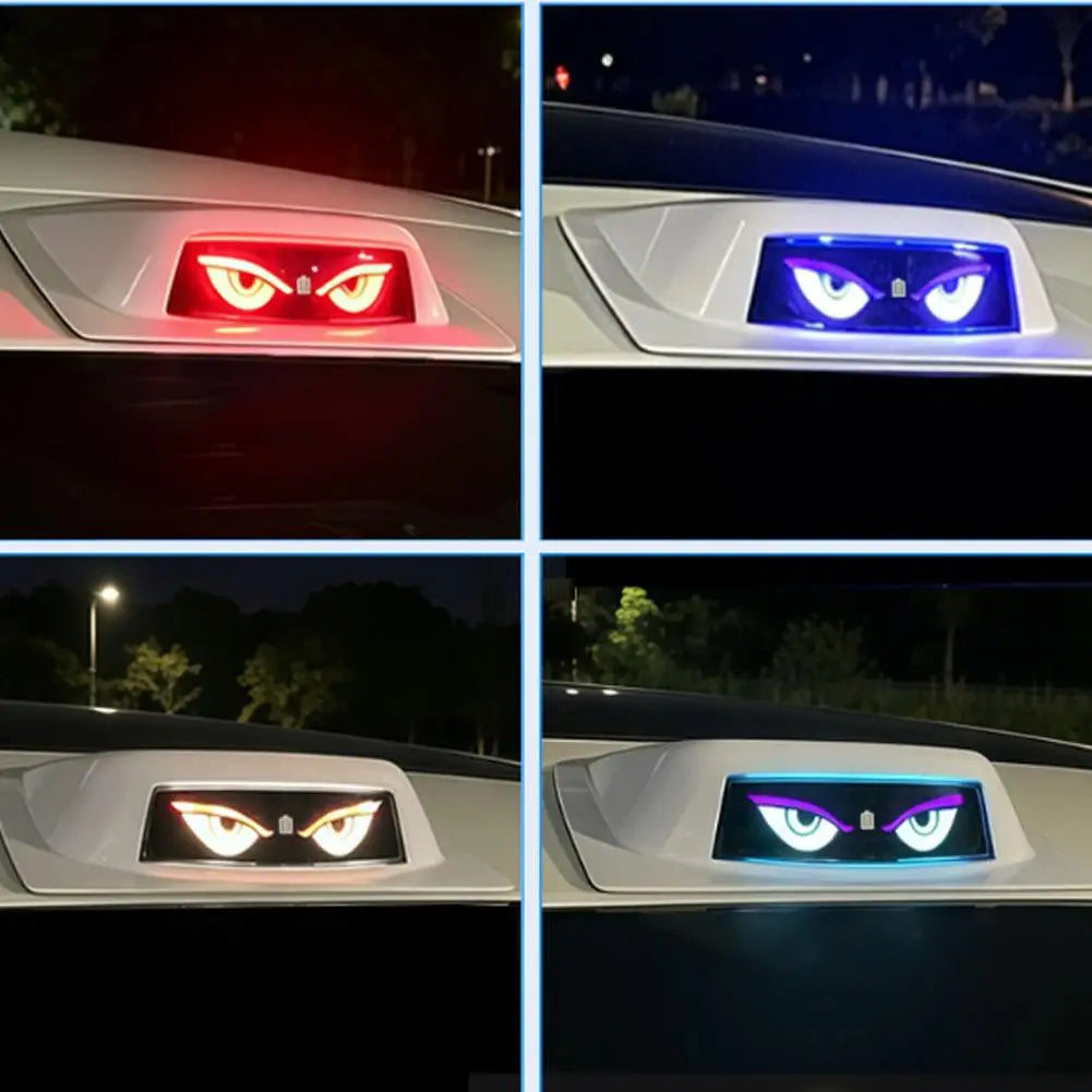 Solar Powered Devil Eyes Rear Window Remote Control Multicolor