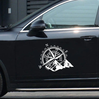 3D Sticker 4X4 Compass Rose Navigate Mountain Offroad Waterproof