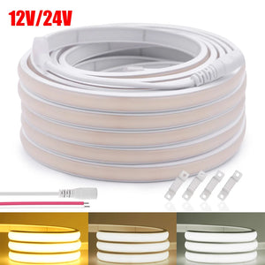 Dc 12V 24V Cob Strip Neon Dimmable 320LED M