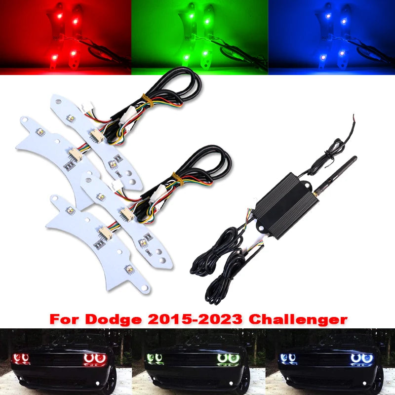 For Dodge Challenger Bluetooth APP Ultra Bright Multi Color Rgbw