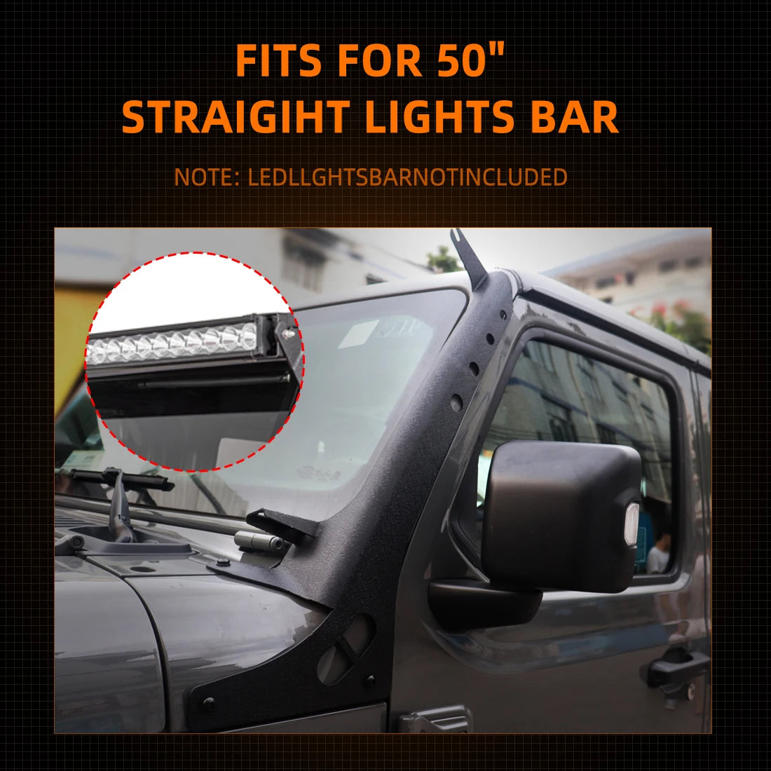 For Wrangler Jl 2018 2019 Damei Inch Bar Mounting Brackets Upper