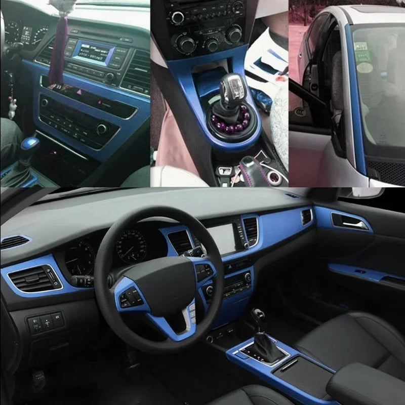 For Auto Exterior Black Matte Vinyl Film Stickers Interior Decor