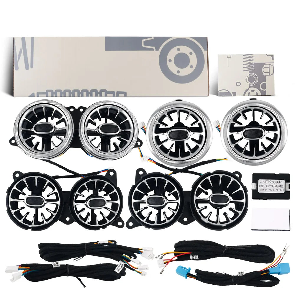 For Mercedes Benz Accessories S-Class W222 Air Vent RGB Turbine