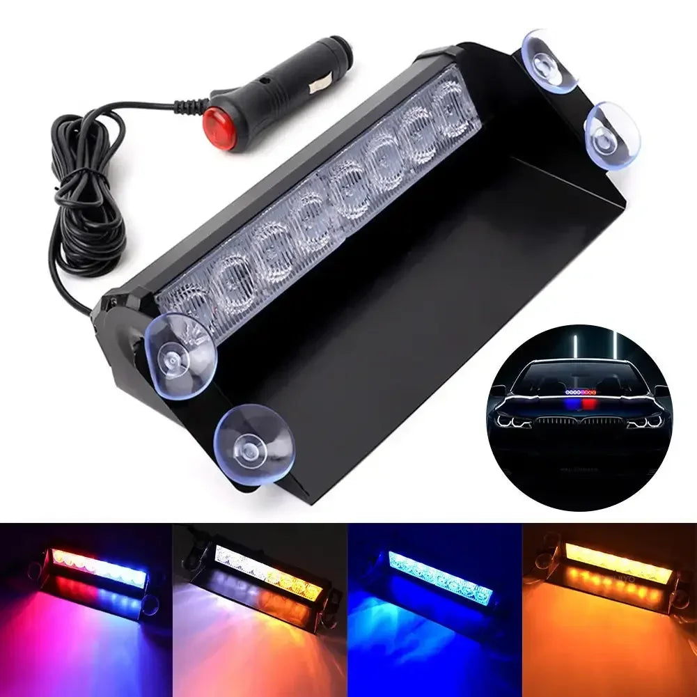 Strobe Flasher Windshield Flashing Warning Signal Red Blue