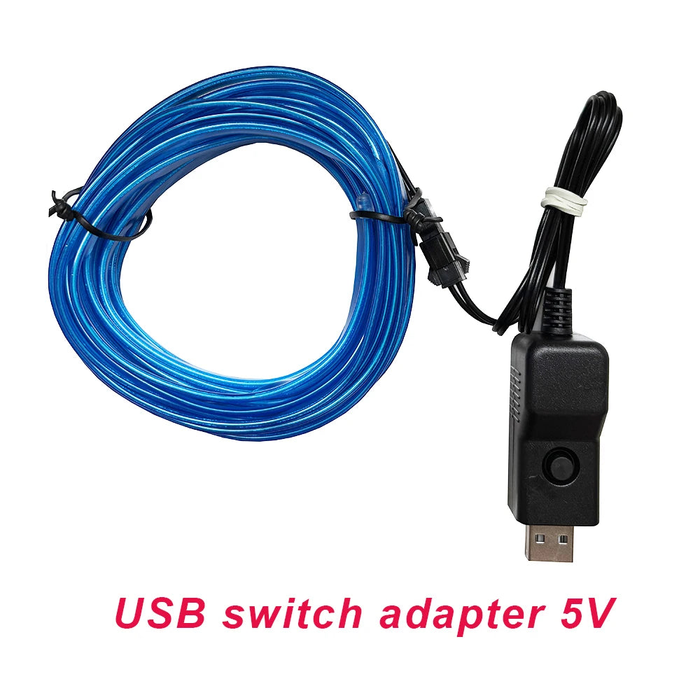 Interior Flexible Neon USB Switch 5V Wire Control 12V