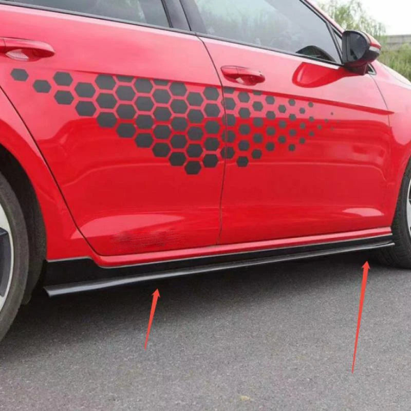 For VW Golf Gti R MK7 Gloss Black Tcr Skirt Extension mk7.5 4DR