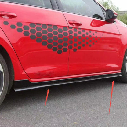 For VW Golf Gti R MK7 Gloss Black Tcr Skirt Extension mk7.5 4DR