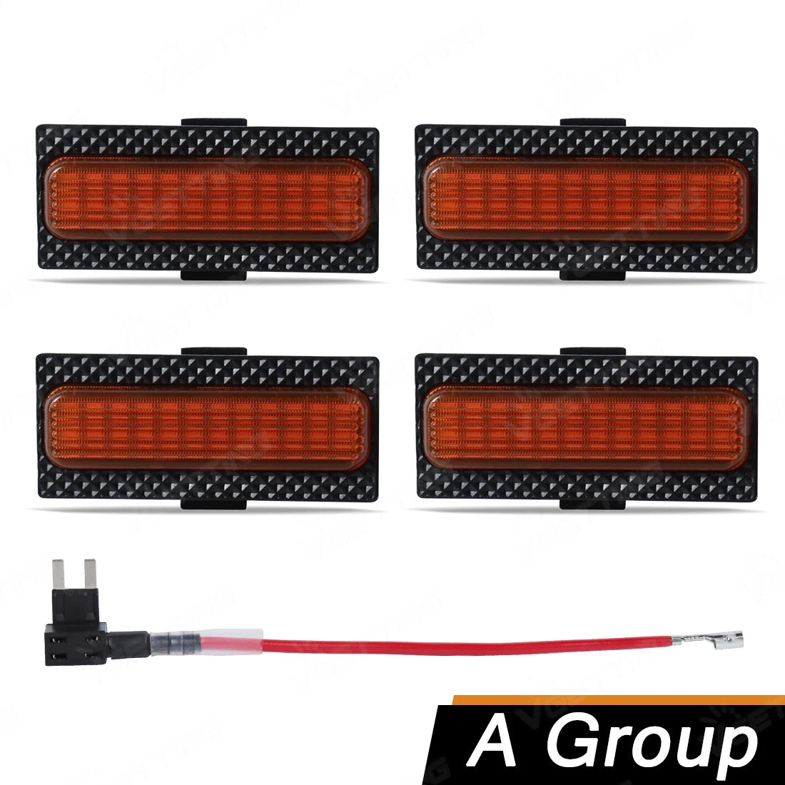 For Jeep Wrangler Jl 2024 2025 4PCS Grill Front Bumper Daytime