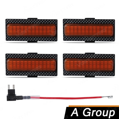 For Jeep Wrangler Jl 2024 2025 4PCS Grill Front Bumper Daytime