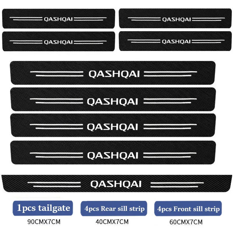 For Nissan Qashqai Threshold Guard Seametal Stickers Door Edge