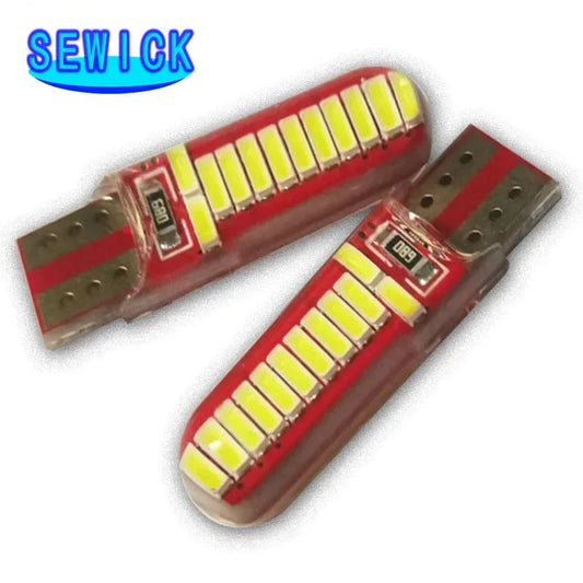 100PCS 12V White Canbus T10 194 W5W 4014 24