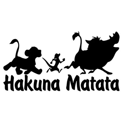 19CM Stickers Hakuna Matata Animal Cover Scratches Personality