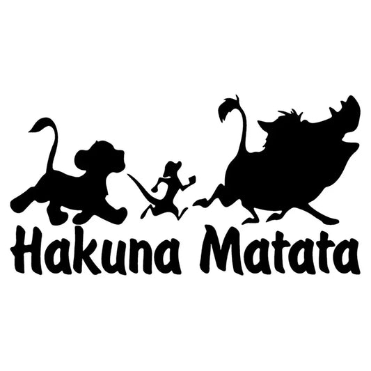 19CM Stickers Hakuna Matata Animal Cover Scratches Personality