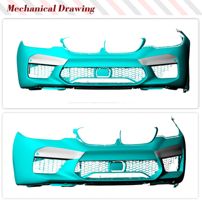 For BMW F90 M5 2018 - Prepreg Dry Carbon Front Bumper Lip