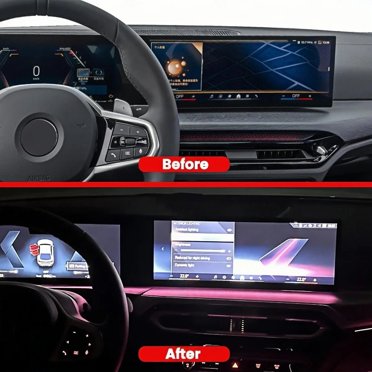 For BMW 2 3 4 7 RGB Instrument Ambient Lighting Series X3 X4 X5
