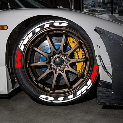Rubber Tire Letter Stickers Waterproof Racing Wheel Personalized
